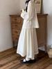 Women's 2026 Spring New Arrival: Simple White Long Loose-Fit Skirt with Wide Hem