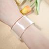 Pingyongchang Acrylic Colorful Resin Geometric Simple Open Bracelet Transparent Wide Cuff Bangle