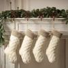 Hanging Knitted Christmas Stocking Large Size Gift Bag Christmas Gift Sock  Christmas Decor