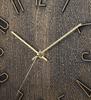 Customizable Silent Quartz Wood Grain Wall Clock with Pantone Colors for Living Room