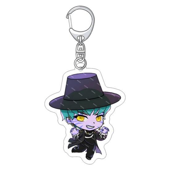 Keychain Pendant 3D Idol Group Design Portable Acrylic Keychain with Metal Lobster Clasp Waterproof Scratch-Proof Key