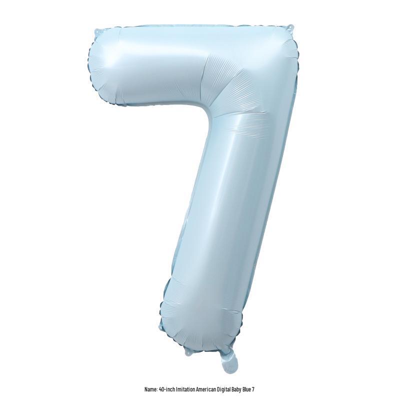 40-Inch Baby Pink & Blue Number Balloons for 100-Day or First Birthday Party Decorations