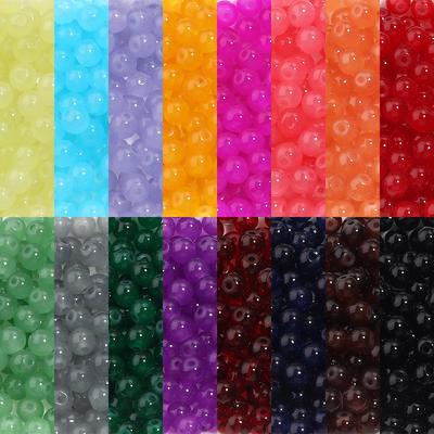 50/100 Stuks 6mm Ronde Glazen Kralen Kleurrijke Afstandhouders Losse Kralen voor Ketting Armband Doe-het-zelf Sieraden Maken Accessoires Benodigdheden