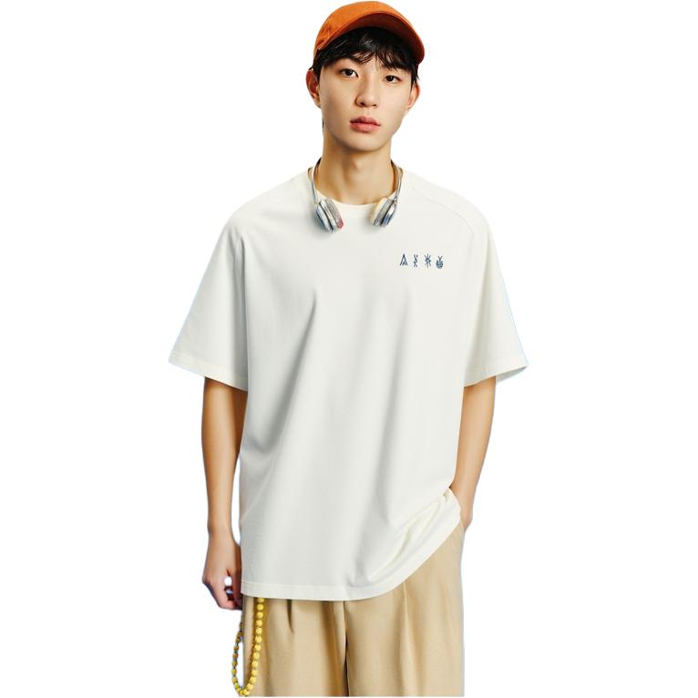 

Anta Breathable Versatile Loose Fit Round Neck Short Sleeve T-Shirt With Letter Print On The Back Men Tops 172521107-1 2XL