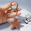 Fashion Simplicity Keychain With Five Pointed Star Pendant Shiny Details Crystal