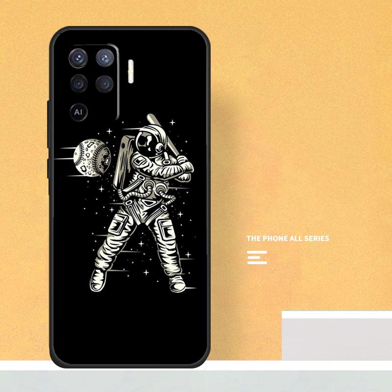 Cartoon Space Astronaut For OPPO A15 A16 A17 A98 A78 A58 A54 A74 A94 A53S A57S A52 A72 A77 A5 A9 A53 A76 A96 Case