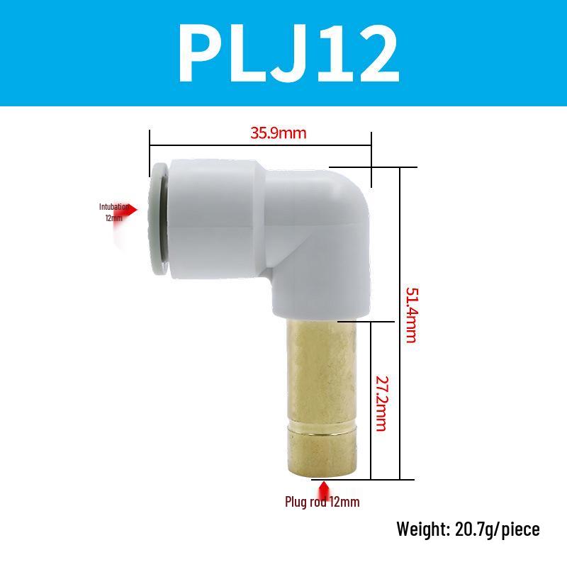 Elbow Pipe Plug Reducer Bush PGJ6-4 8-6 12-6 16-10 Blue-Black-White Male-Female