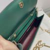 [Pre-Owned] Zumi Metal Double G Buckle Chain Leather Handheld Crossbody Shoulder Bag - Very Good #6YTXIP