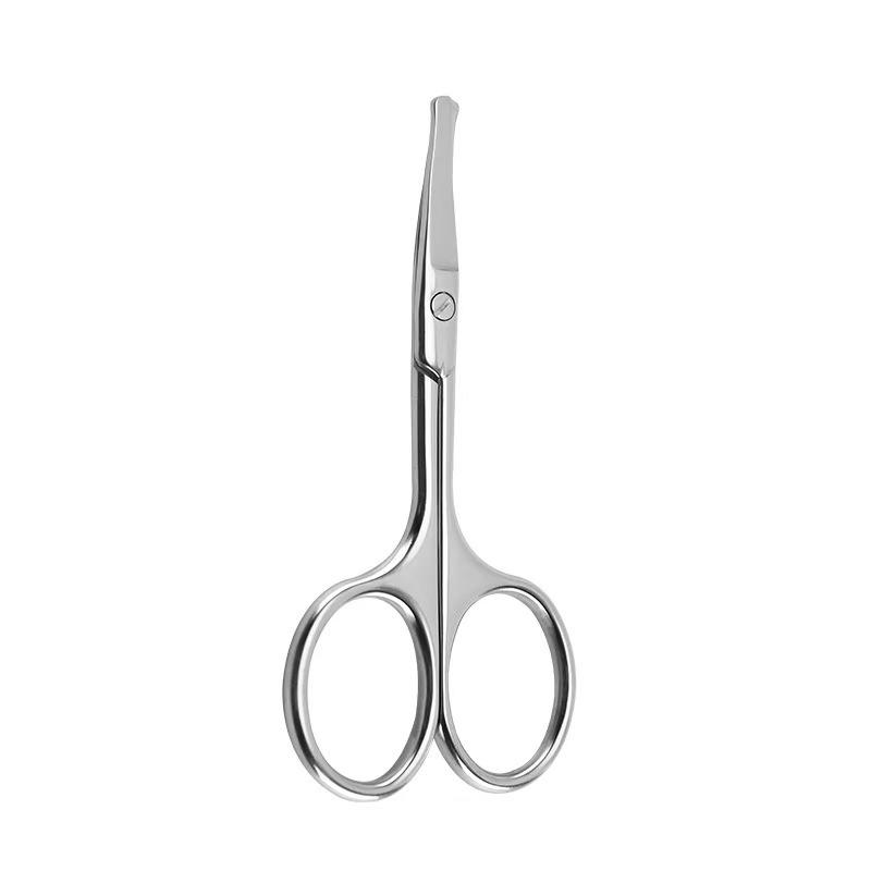 Stainless Steel Curved Nose Hair & Eyebrow Scissors for Men & Women
