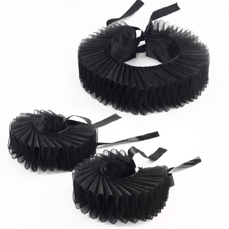 Wrist Cuffs Ruffled Collar Perfect For Cosplay, Stage Performances, And Costume Parties Halloween Photo Props