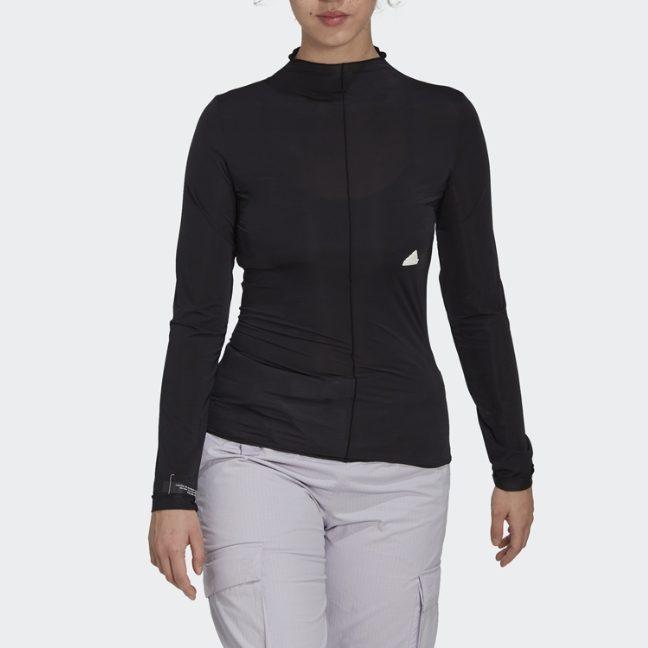 Adidas Set in Sleeve T Shirt Women's Black HM2838