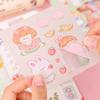 8Pcs Cartoon Sticker Set PET Waterproof Decals for Scrapbooking Laptop Water Bottle Gift Wrapping DIY Craft Kit for Teens Journal Lovers