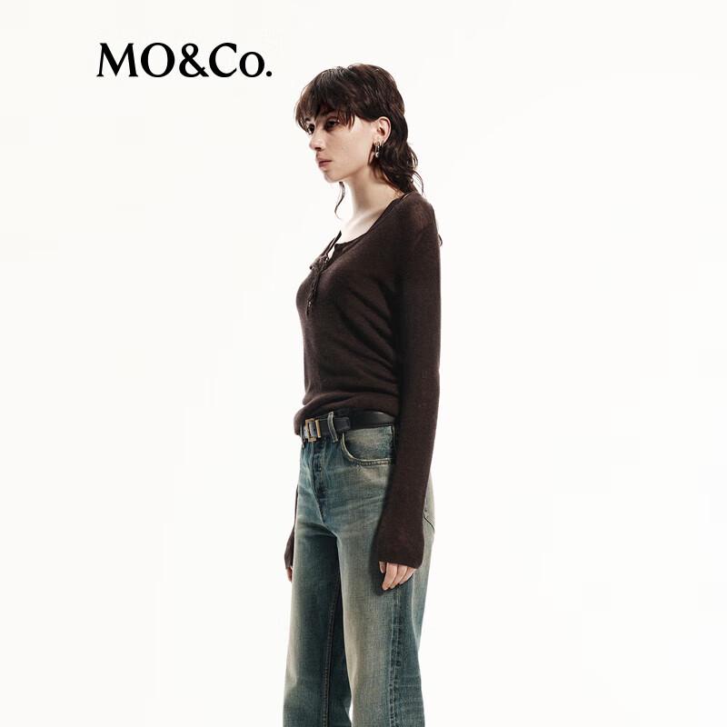 MO&Co. Women's Merino Wool Knit Sweater