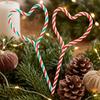 Christmas Decoration Supplies Creative Candy Cane Pendant Red And Green Lollipop Pendant Pentacle Christmas Tree Cuttings