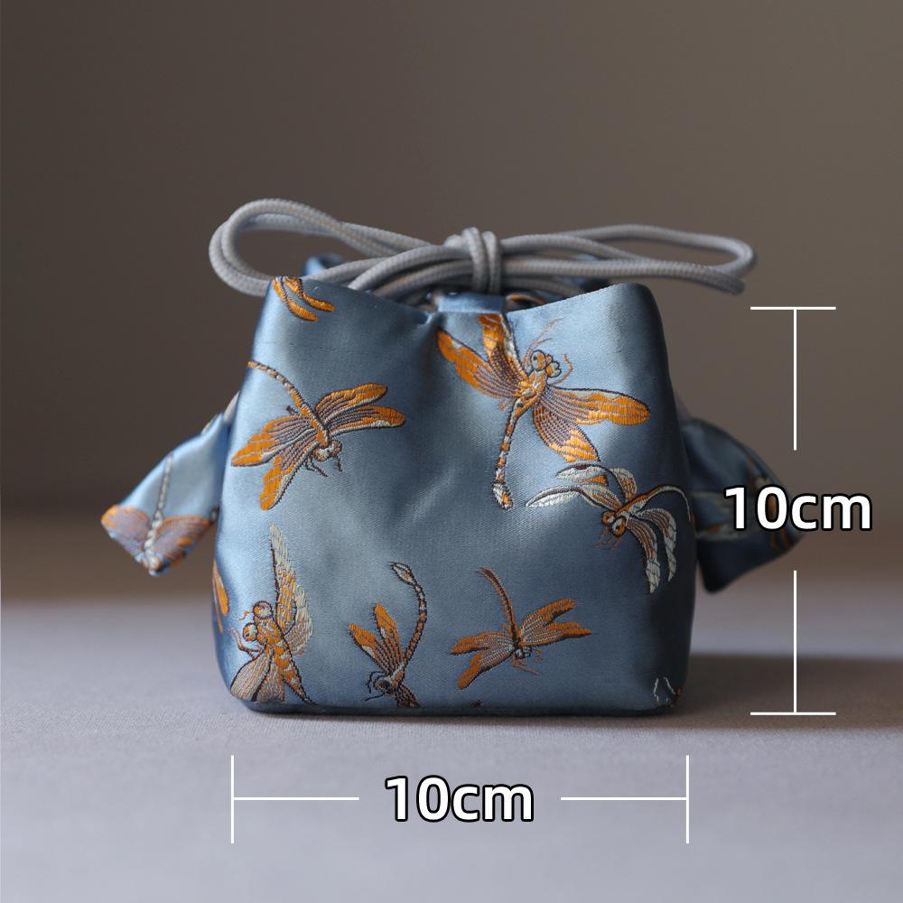 Travel Bag Storage Pouch Tea Set Teapot Cup Bag Japanese Style Multifunctional Portable Drawstring Tea Ceremony Accessories New