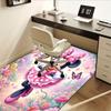 1pcOffice Carpet, Desk Mat, Gift for Home Decor, Minnie Mouse Inspired Floral Design, Soft and Comfortable Rug for Under Chairs
