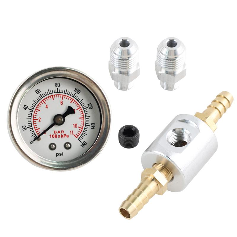 Liquid Filled Gauge Easy Installation Universal Fuel Gauge Fuel Pressure Gauge High-Quality For Fuel Systems Oil Systems Water
