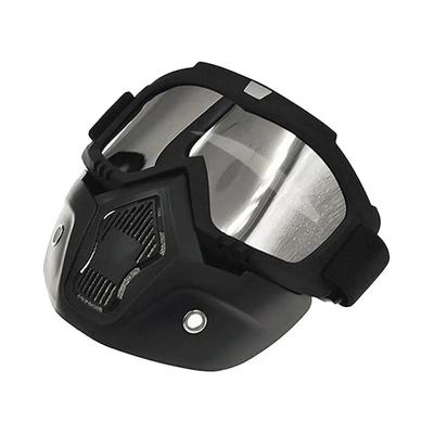 Gafas de motocicleta gafas de esquí de travesía desmontables para cascos de cara abierta a prueba de viento y polvo visera solar de moda