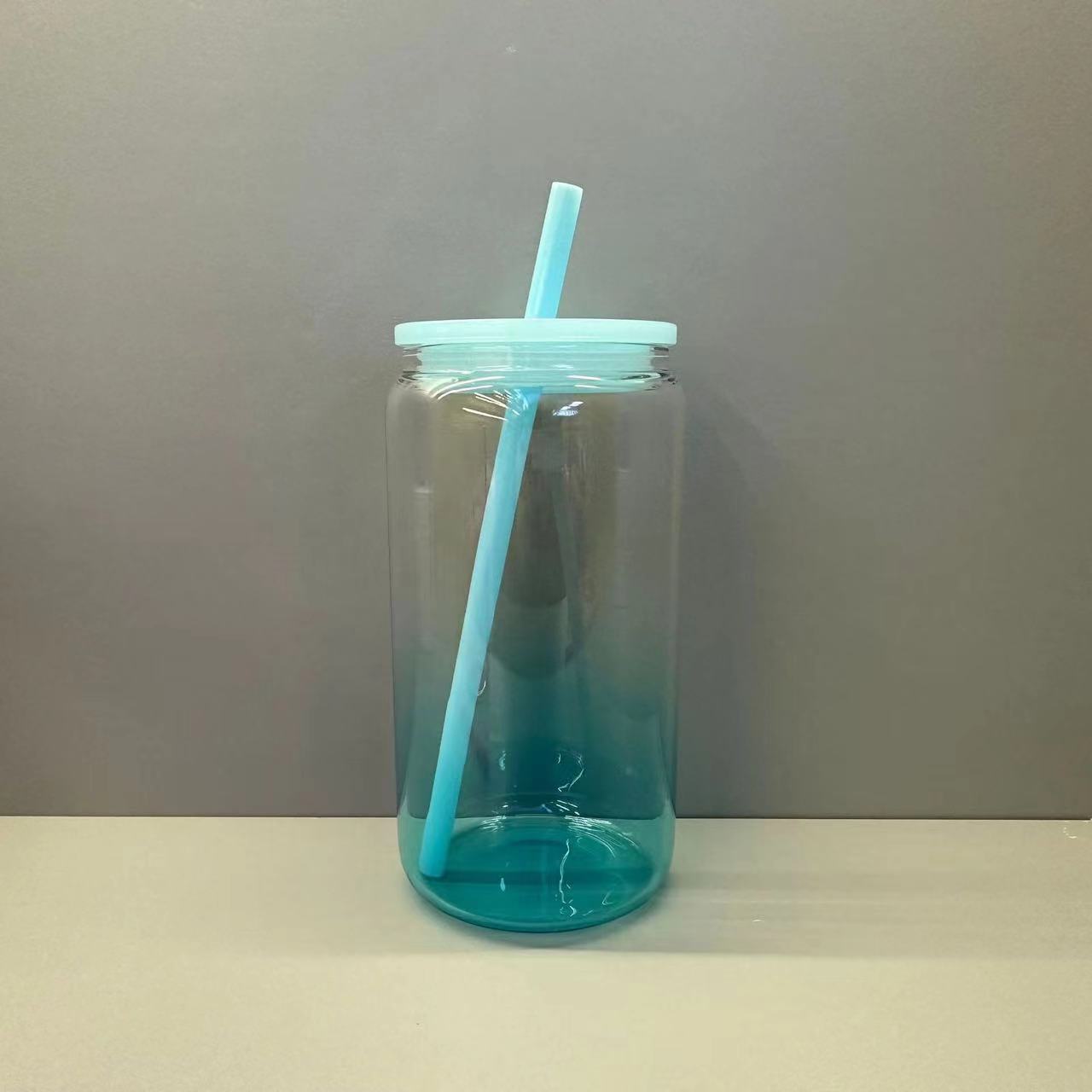 

Пластиковый стакан, стакан с соломинкой, градиентный стакан для колы и воды большой вместимости, повседневный стакан, устойчивый к падениям, подарочный стакан 16oz