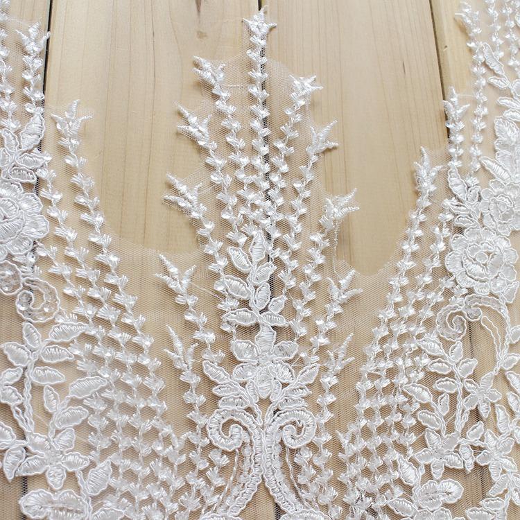 Multi-Colored Sequins Embroidered Lace Accessories, Wedding Dress Handmade Diy Material Clothing Veil Jewelry Decorative Lace