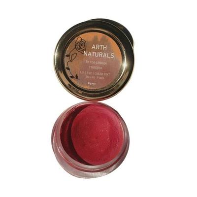 Arth Naturals -Lip|Eye|Cheek| Tint- Sii il Cambiamento Multiuso- Rosa Blush- Prodotto Unisex- Ingredienti Naturali- Biologico - Prodotto Halal- Senza Alcol 8g