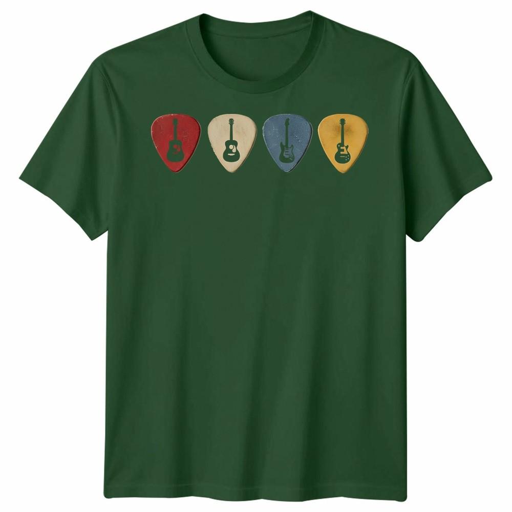 Guitar Pick Unisex T Shirt Gift For Guitarist Retro Vintage Unisexs Unisexs Tee
