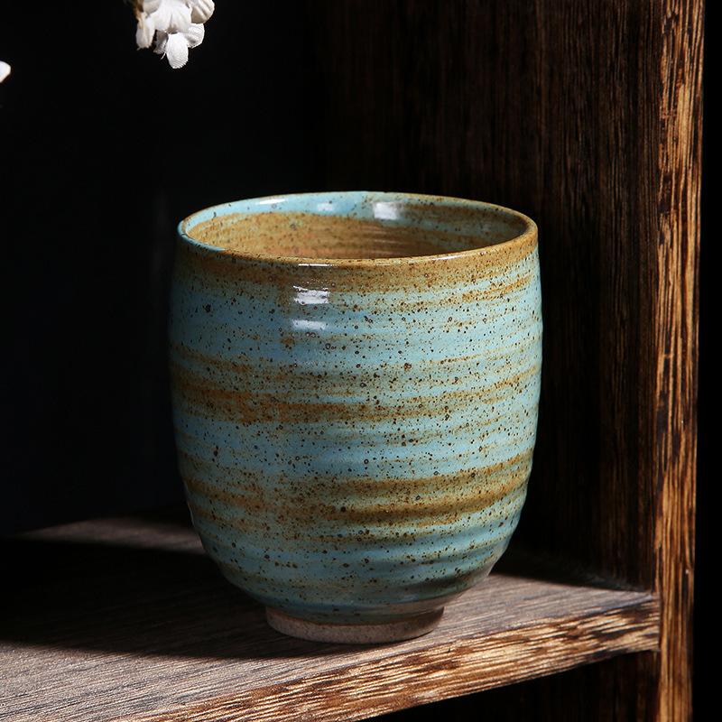 Grenzüberschreitende Japanische Grobkeramik Teetasse Groß Handgemacht Retro Meistertasse Keramik Kaffeetasse Mittelalterlicher Wasserbecher Geschenk
