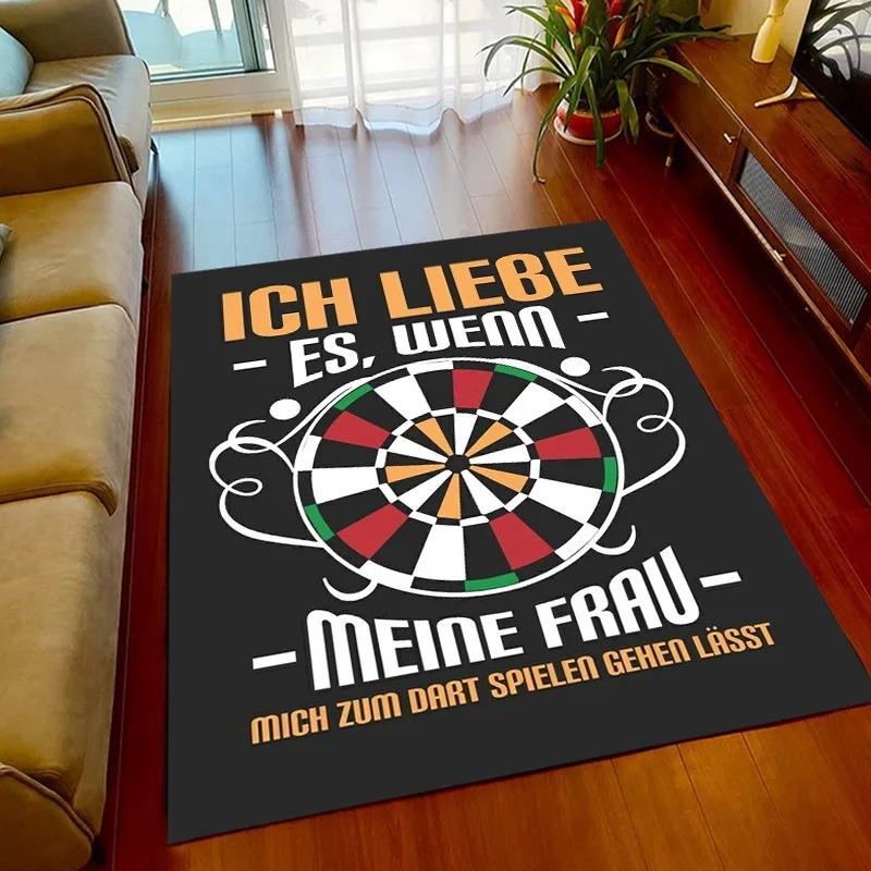 

Sport Carpet Dart Target Printing Carpet Game Room Living Room Bedroom Area Non-slip Carpet Door Mat Birthday Rugs Gift Home 40x60cm