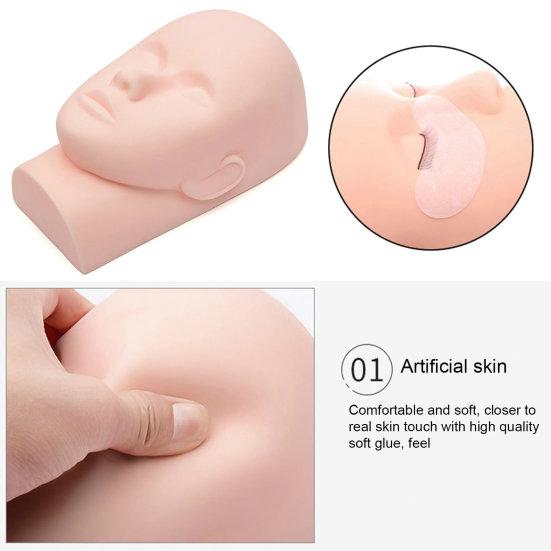 Practice Mannequin Head Easy Attachment Smooth Soft Professional Lash Mannequin Head for Makeup Training