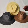 202507-yaan Ins Chic Summer Natural Straw Grass Classic Leisure Fedoras Cap Men Women Holiday Panama Jazz Hat
