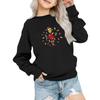 Kids' Fashion Loose-Fit Casual Long-Sleeve Christmas Print Oversized Crewneck Sweatshirt