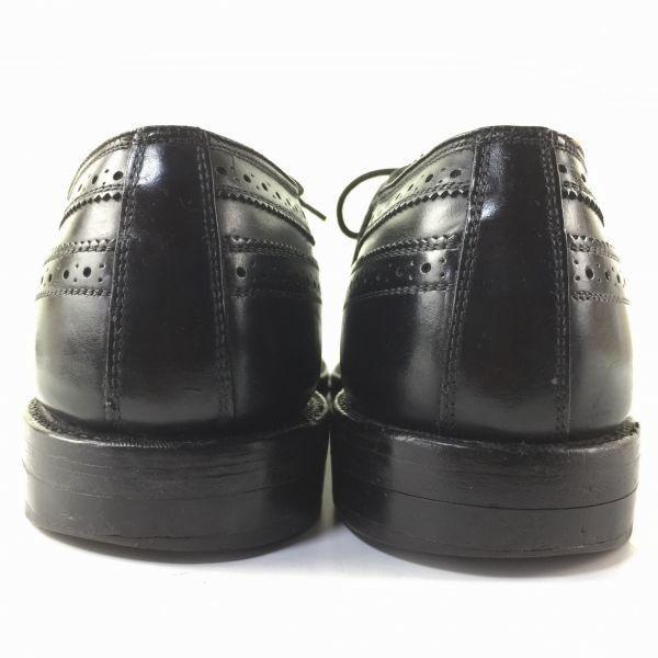 USED/80s-90s Vintage Made in USA Full Brogue Long Wingtip Shoes Black size 10.5D/B 28.0-28.5 Men's