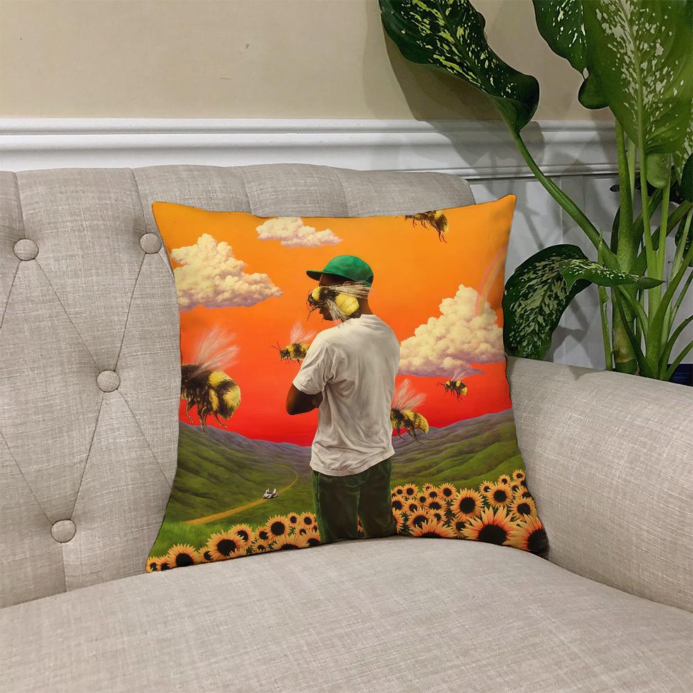 Rapper T-Tyler-ES The C-Creator cushion cover Square Sofa Cushion Cover Casual Skin-Friendly Comfortable Pillow Cover