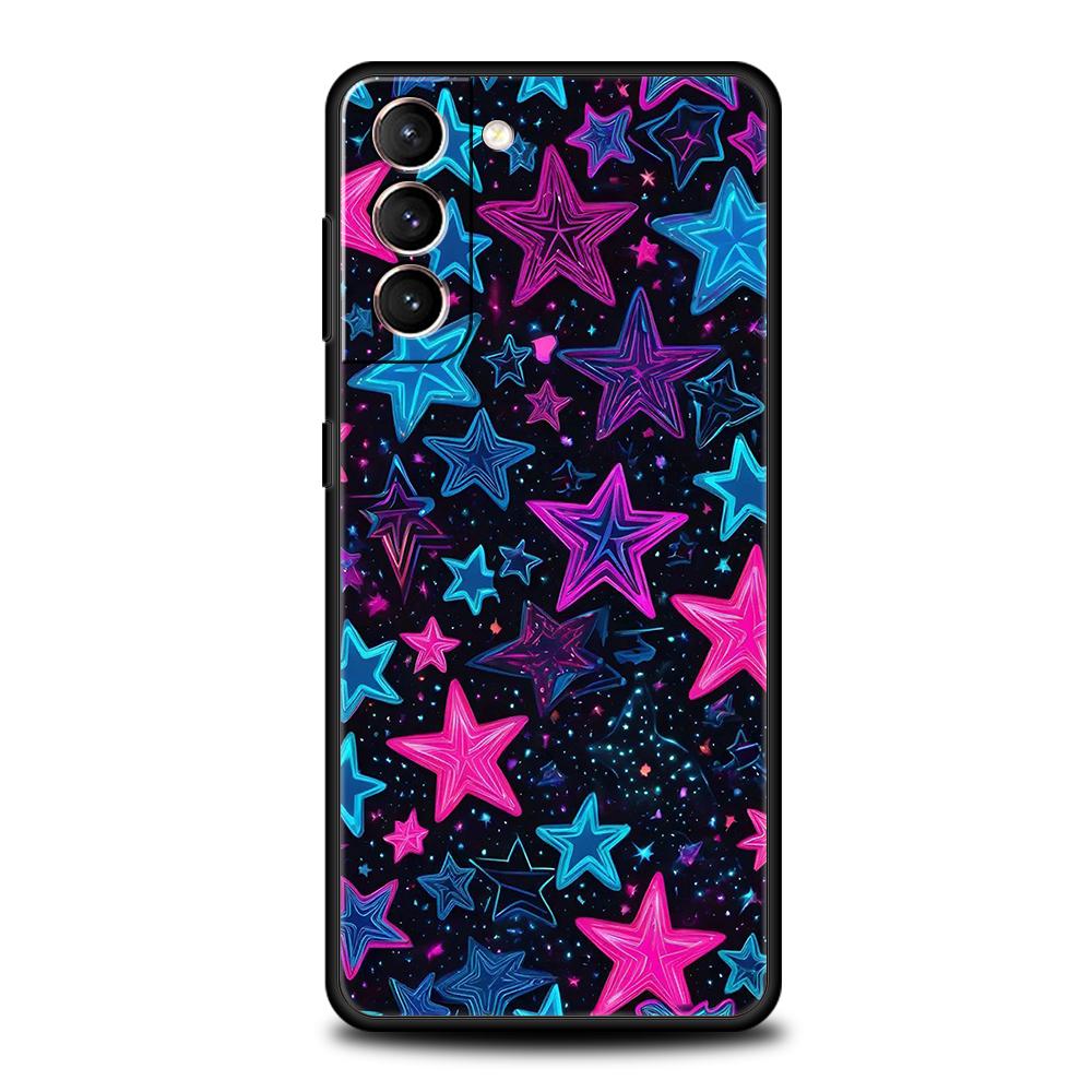 Colorful Stars Phone Case For Samsung Galaxy S25 Edge S24 S23 S22 Ultra S20 S21 FE 5G S10 S9 Plus S10E Soft Cover