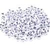 26 English Alphabet Letter Acrylic Beads 4mm X 7mm Size Round Shape 500g Per Bag Resin Material for Bracelet Necklace Jewelry