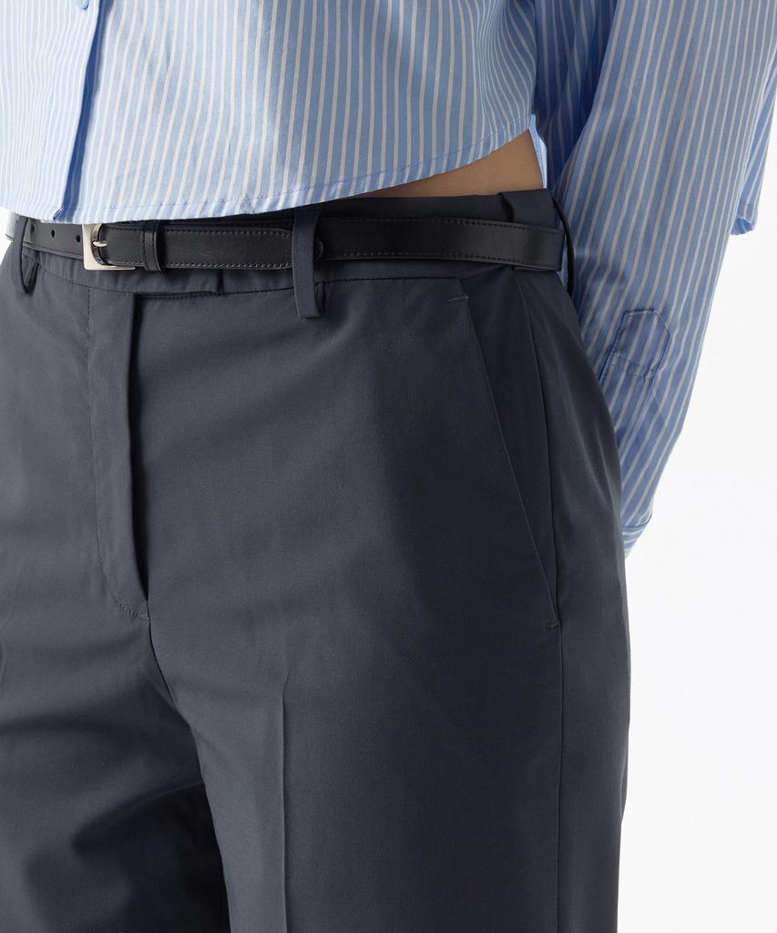 MUSINSA STANDARD WOMAN [Cooltandard] Women'S Straight Hidden Banding Slacks [Iron Gray]