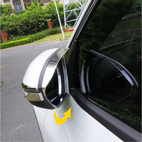 For Hyundai Tucson -2025 Chrome Rain Eyebrow Rearview Mirror Frame