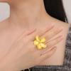 Opening Rings Flower Rings Hand Jewelry Fashion Rings Stainless Steel Adjustable Rings Suitable for Fashion Enthusiasts