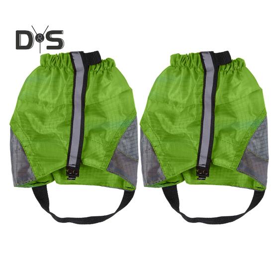 

1 пара гетр со светоотражающей полосой, регулируемые, для мужчин и женщин, для активного отдыха, походов, скалолазания, катания на лыжах, охоты, защиты от змей, зимних ботинок, защитный чехол для обуви зелёный