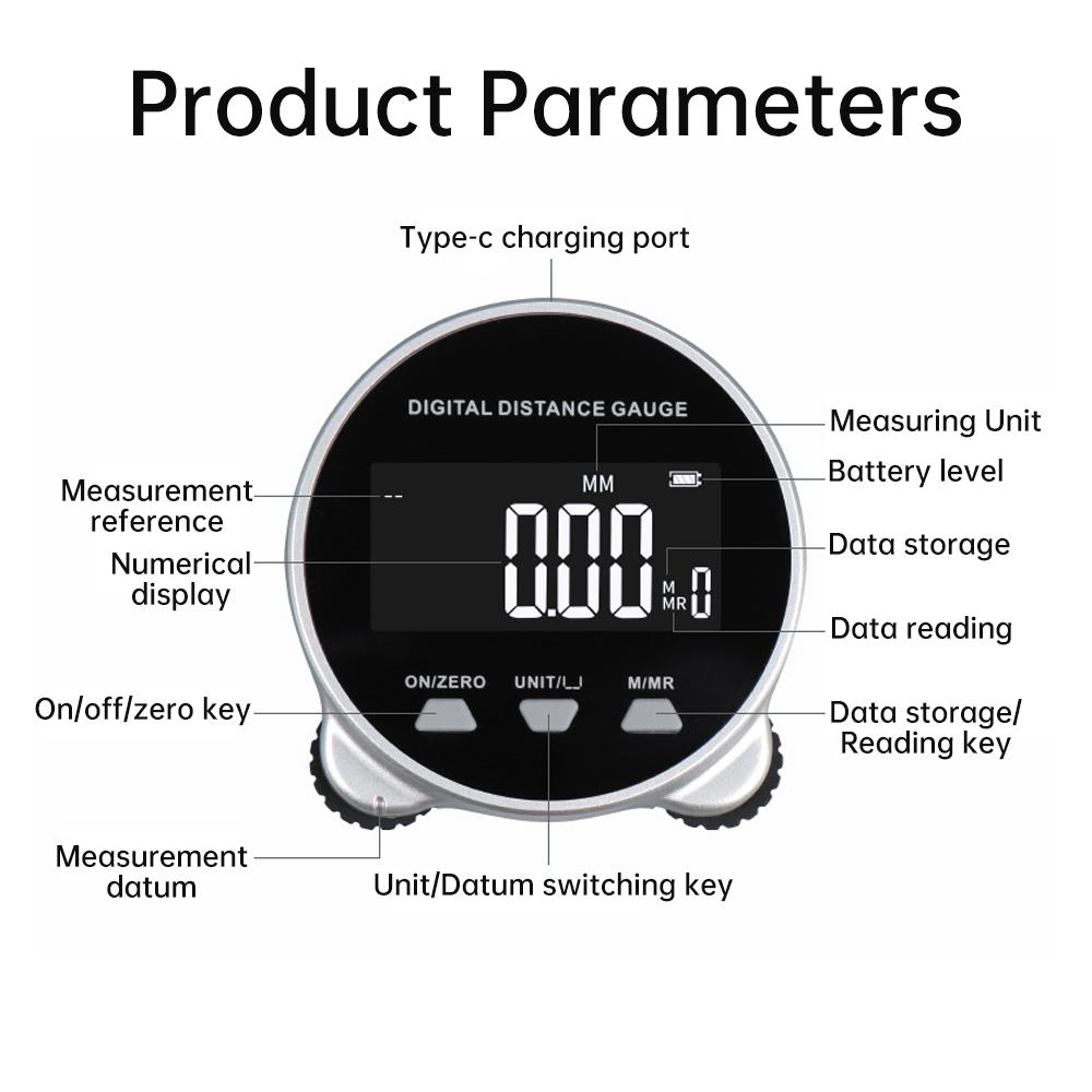 Electronic Distance Meter, Electronic Measuring Tape, Rolling Measurement, Multi-function Digital Display, Rolling Wheel Electronic Ruler