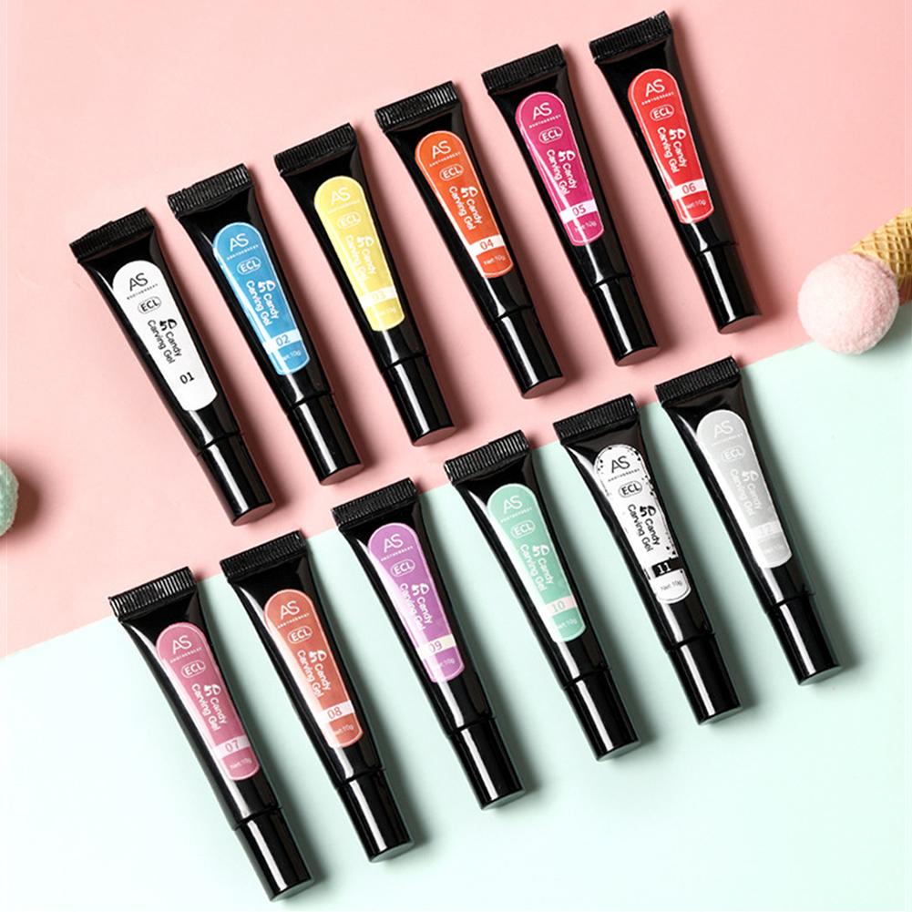 5D Hose Candy Macaron Jelly Gel Nail Gel Polish Solid Color Disposable Nail Gel DIY Nail Art Gel Manicure 10ml