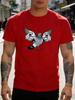 Unisex Crew Neck Short Sleeve Cotton Tee Buff Muscular Pigeon Fitness Cartoon Print Gift For Bird Lover Guy Casual Summer Daily Top