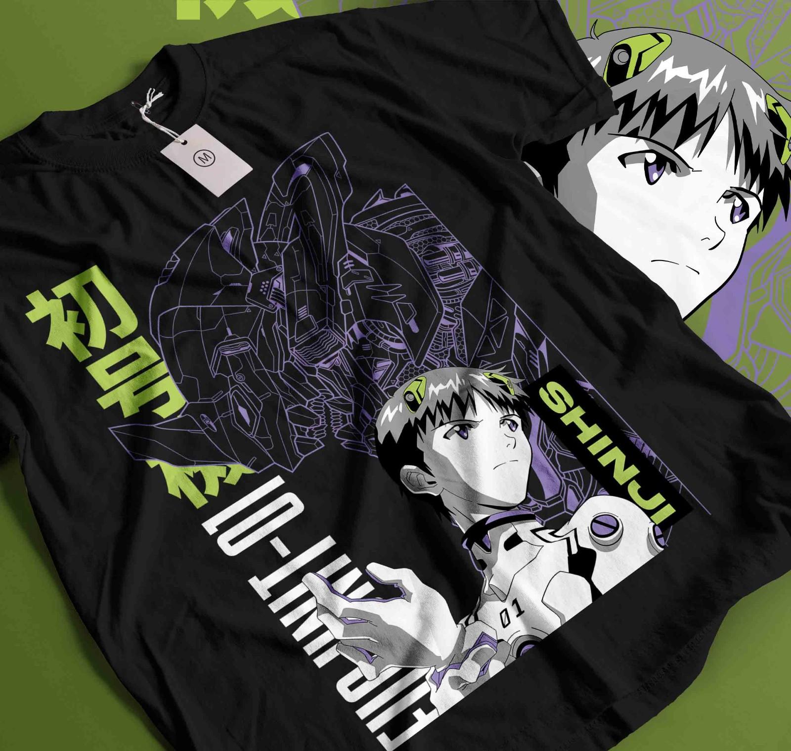 Anime Shirt Neon Genesis Evangelion Eva Unit 01 Japanese Black T-Shirt Mens Womens Tees Top 520 3XL