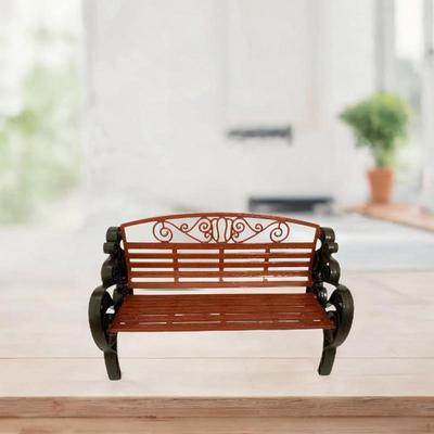1:6 Puppenhaus Gartenbank Möbel Stuhl Miniatur Terrasse Veranda Spielzeug Fotografie