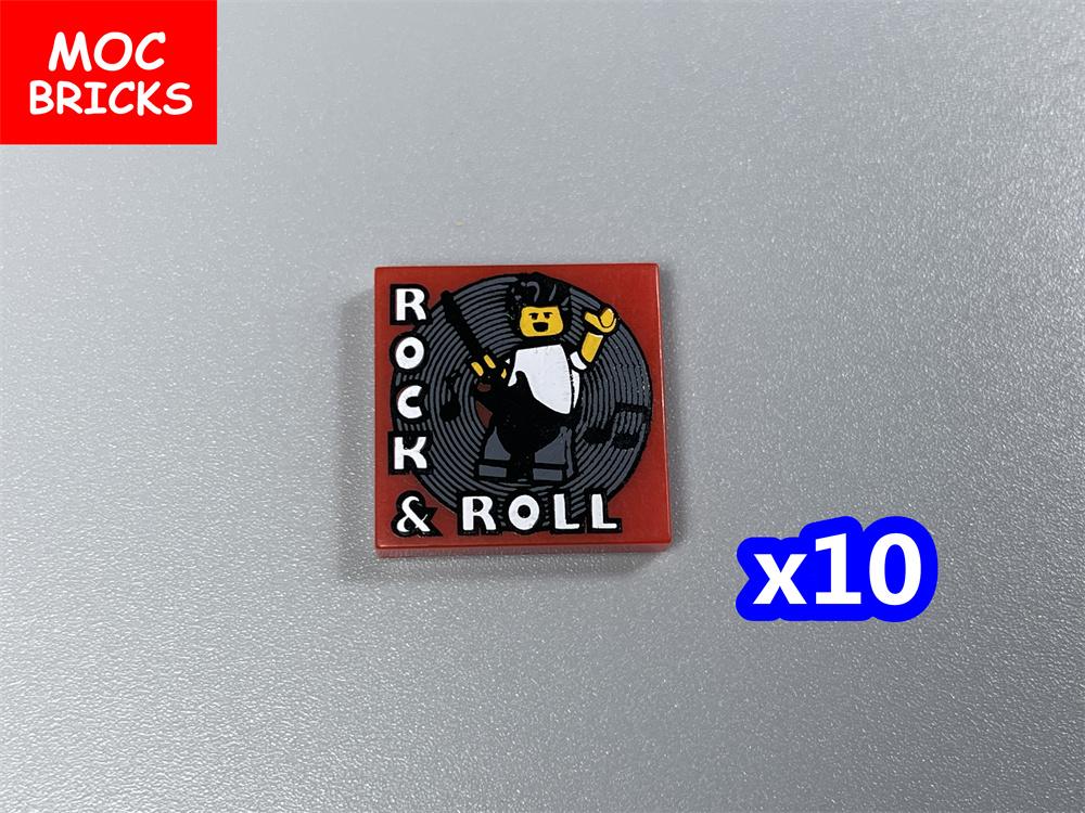 MOC Bricks DIY Printed Tile 1x1 1x2 2x2 2x3 1x4 Solar Panel Gauge Map Compass Assembled Building Block Accessories Kids Toy Gift