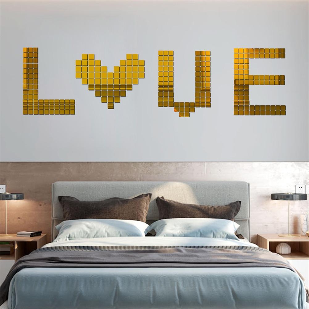 Glass Mirror Sticker 1mm Thick 20x20mm Glass Home Decor