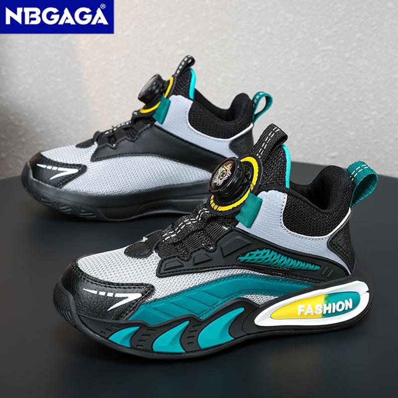 Mode Schwarze Jungen Basketballschuhe Outdoor Atmungsaktive Kinder Trainer Sport Tennisschuhe Rutschfeste Kinder Casual Schule Laufschuhe