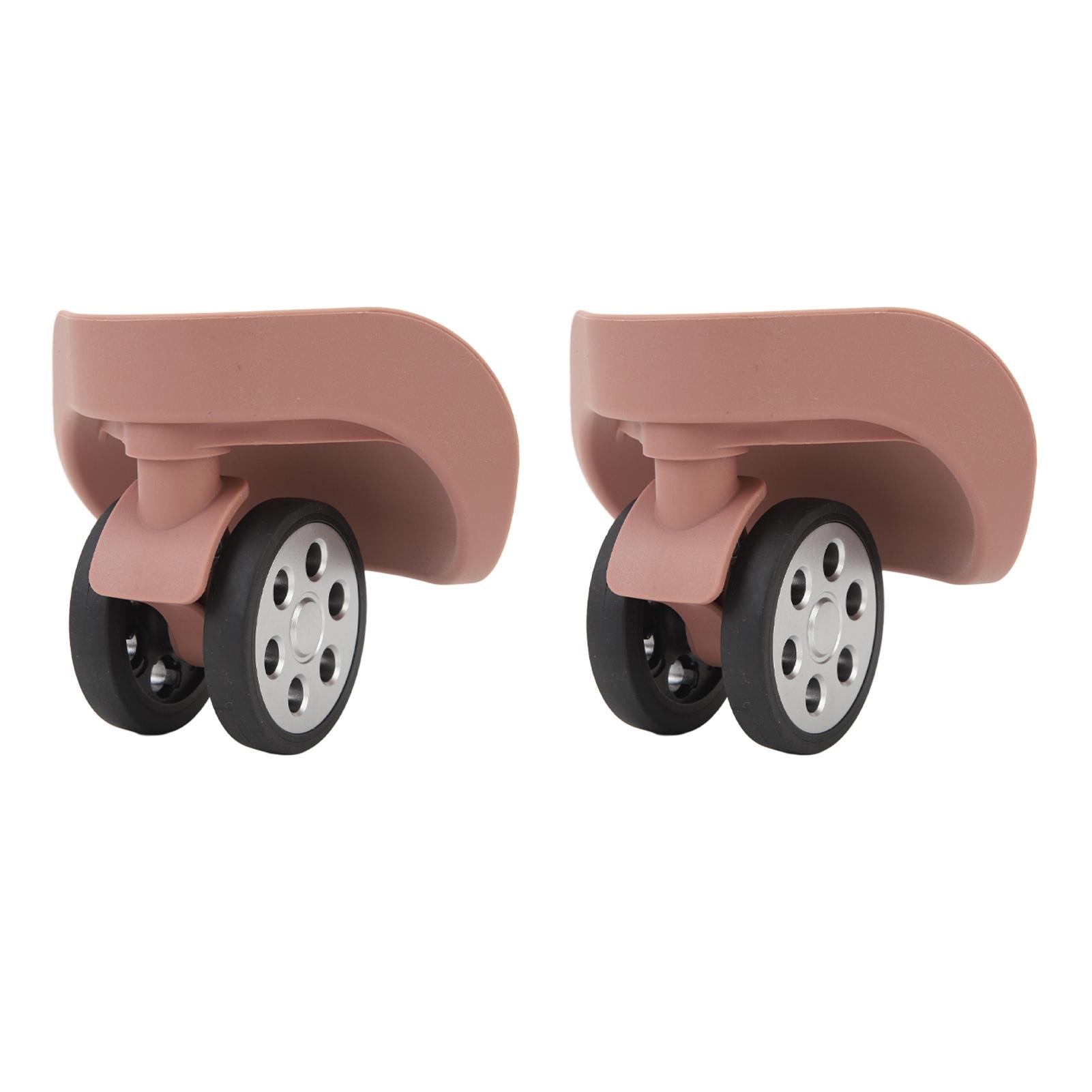 

2Pcs Luggage Wheels 360 Degree Rotating Quiet Antiwear ABS Rubber Suitcase Caster with Screws for