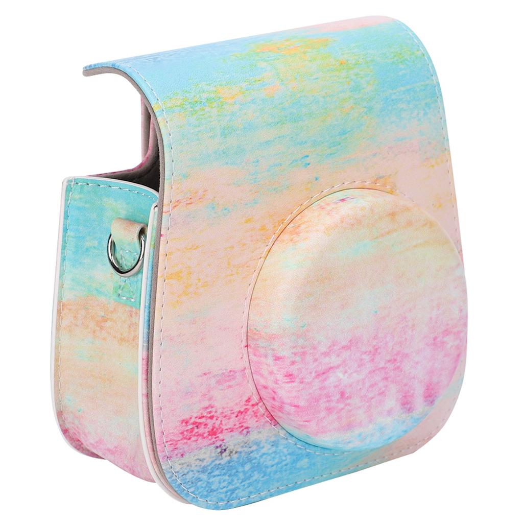 PU Leather Camera Protection Case Bag Cover Single Shoulder Strap for Instant Camera Mini11