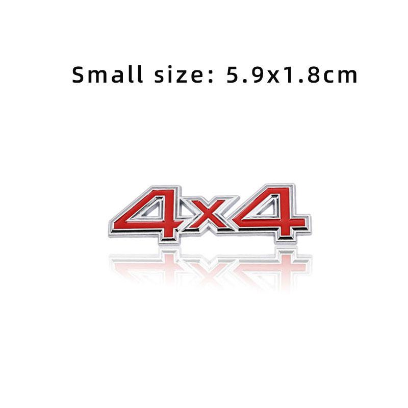 

Наклейка на автомобиль 4X4 4WD логотип отделка передний капот решетка эмблема значок задний багажник автомобильные наклейки для автомобиля 5.9cm 4X4 badge sticker серебряный/красный